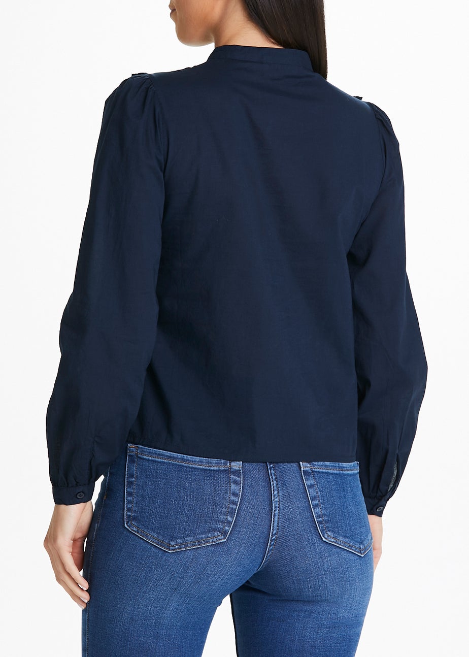 JDY Barbra Black Broderie Frill Blouse