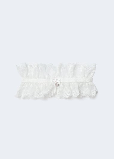 White Bridal Garter
