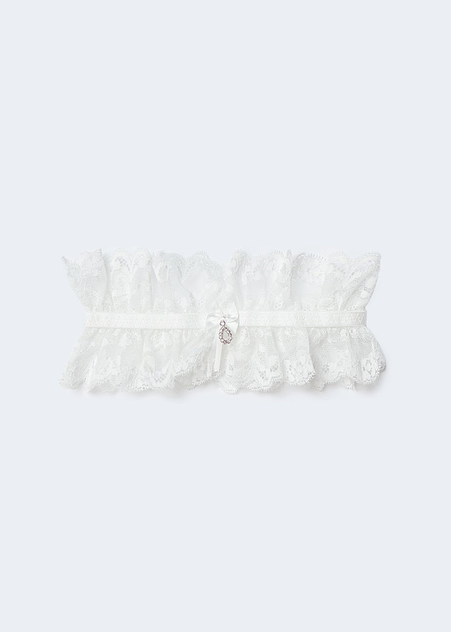 White Bridal Garter