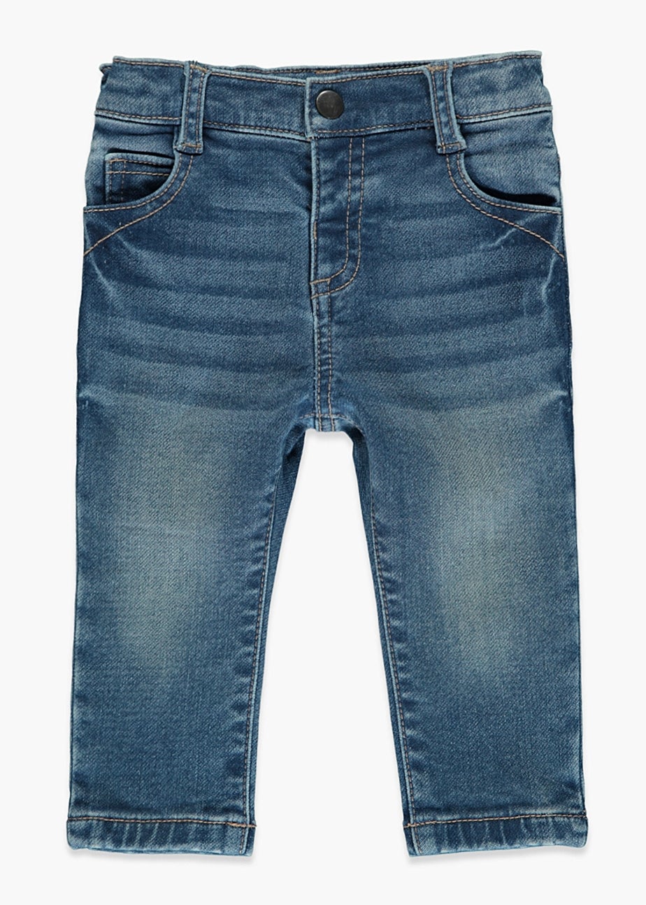 Boys Light Wash Knitted Skinny Jeans (9mths-6yrs)