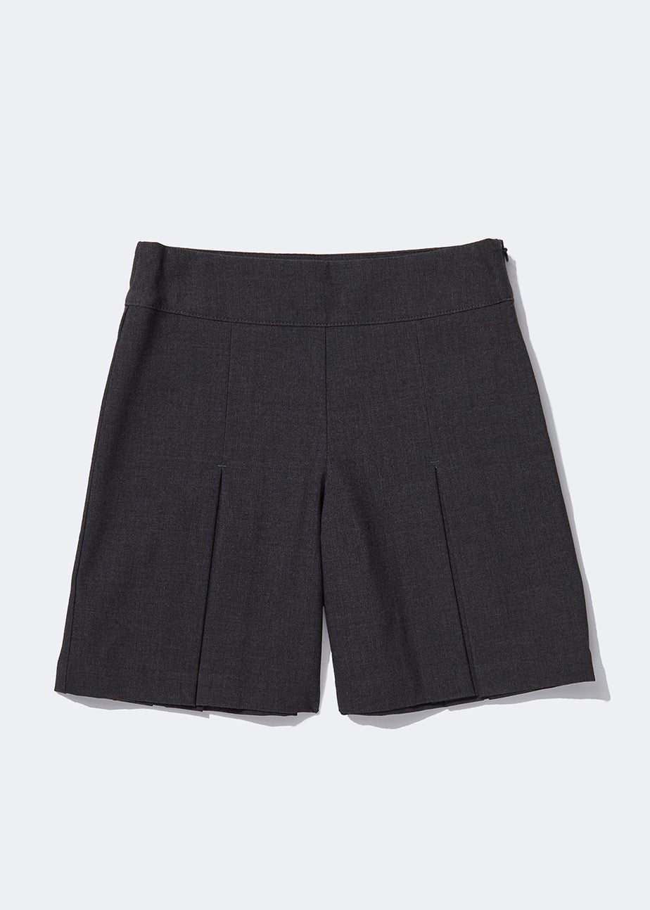 Girls Grey Culotte School Shorts (6-13yrs)