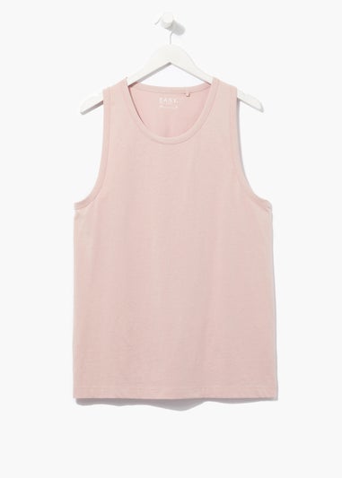 Light Pink Jersey Ringer Vest