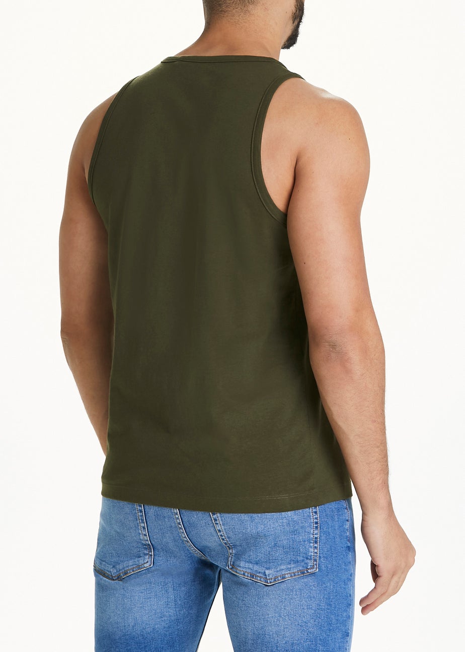Khaki Jersey Ringer Vest