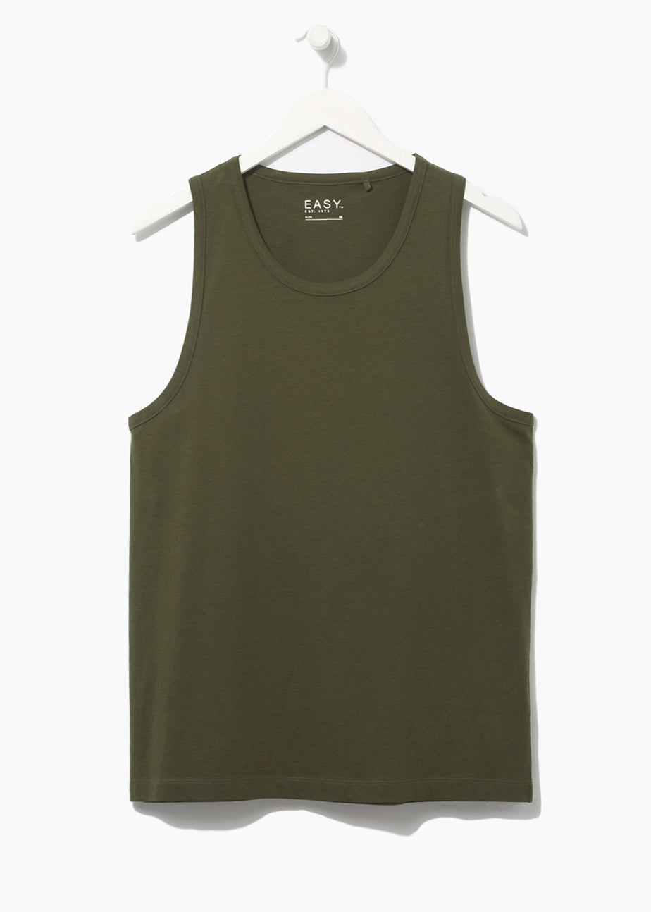 Khaki Jersey Ringer Vest