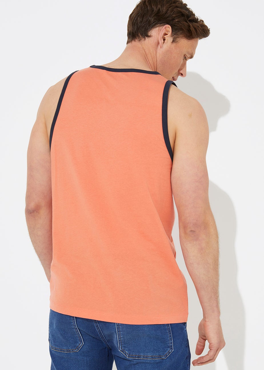Orange Essential Jersey Ringer Vest