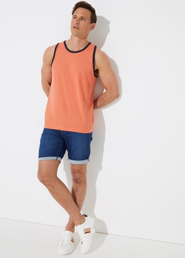 Orange Essential Jersey Ringer Vest
