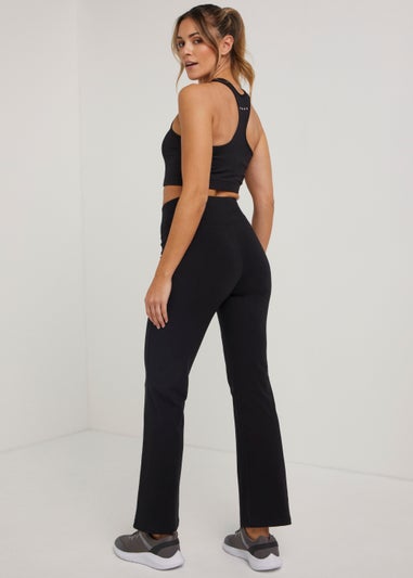 Souluxe Black Bootcut Sports Trousers
