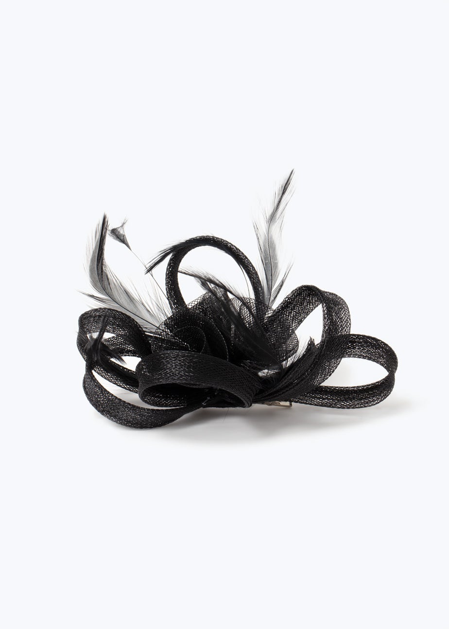 Black Flower Clip Fascinator