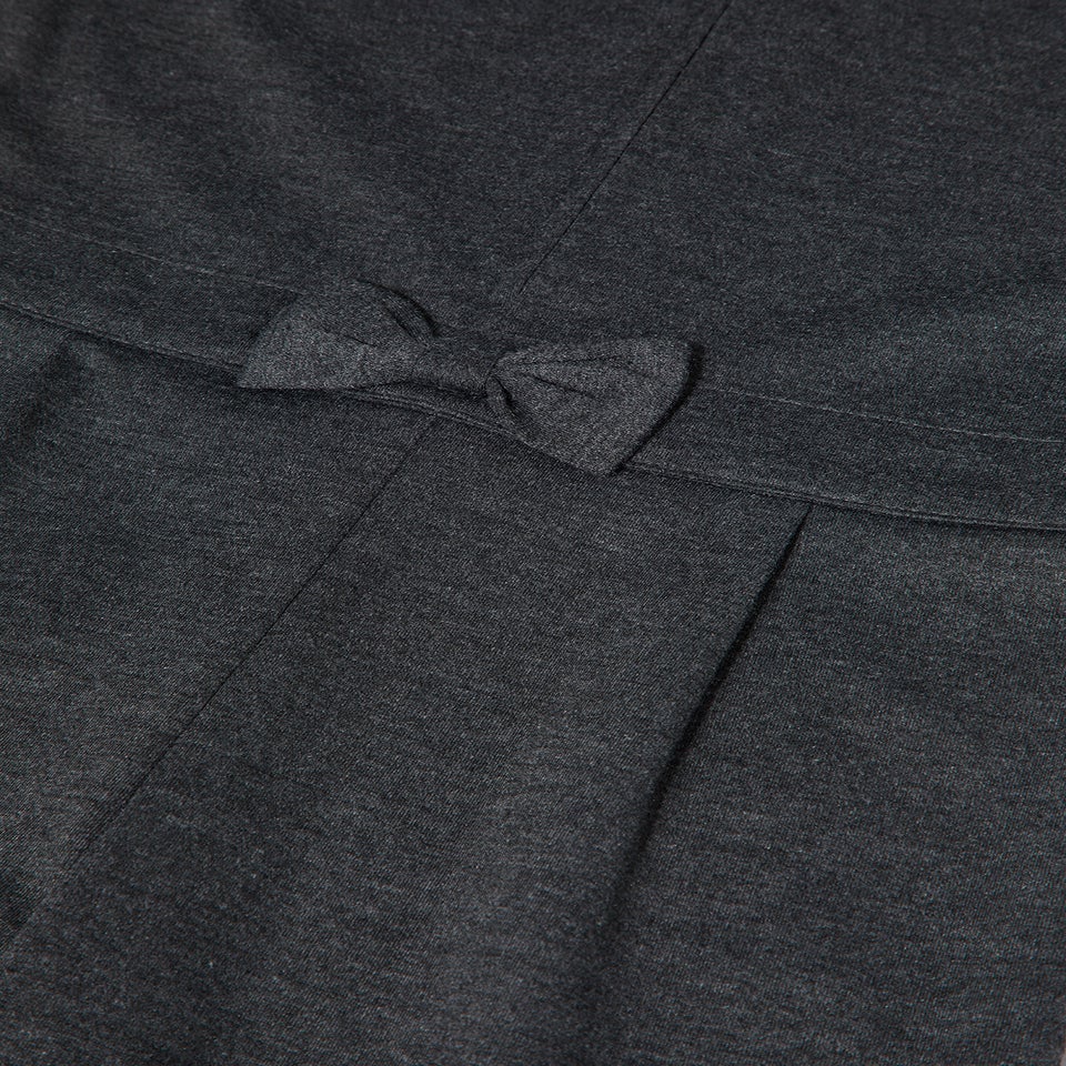 Girls Grey Zip Up School Playsuit (4-13yrs)