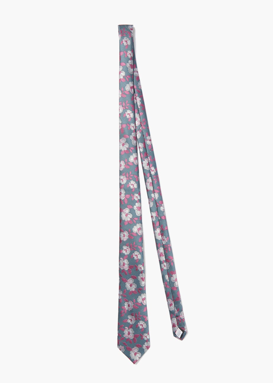 Taylor & Wright Blue Floral Tie
