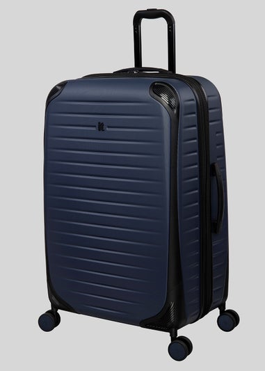IT Luggage Blue Lineal Hard Shell Suitcase