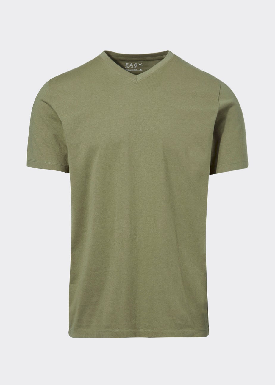 Khaki Essential V-Neck T-Shirt