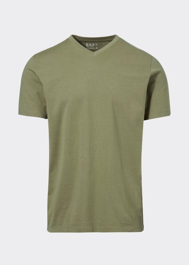 Khaki Essential V-Neck T-Shirt