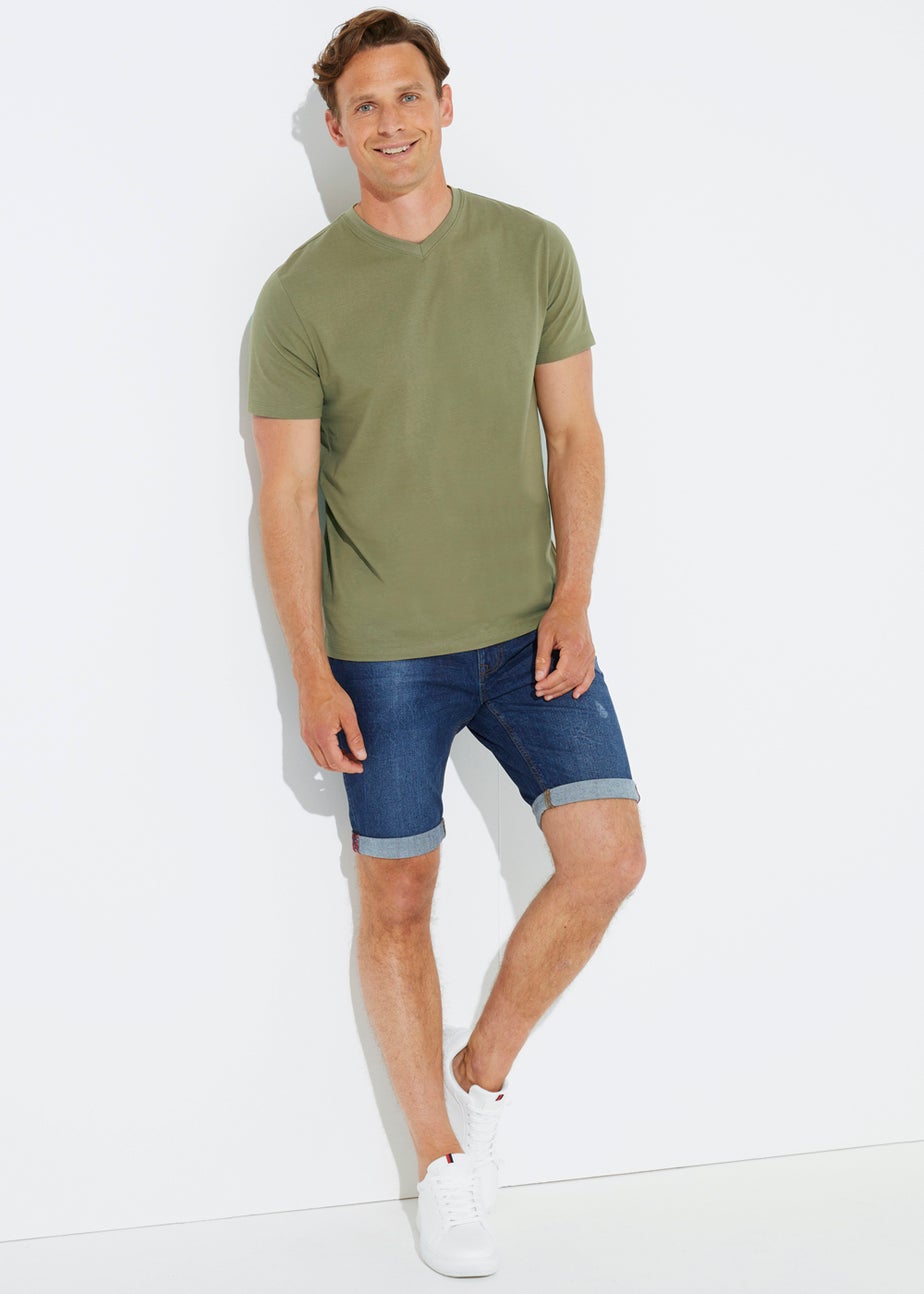 Khaki Essential V-Neck T-Shirt