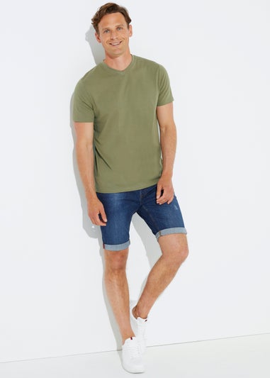 Khaki Essential V-Neck T-Shirt