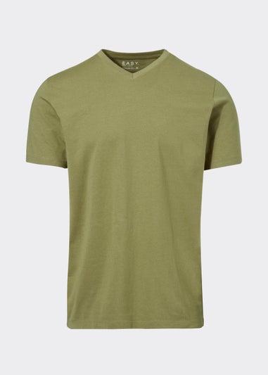 Khaki Essential V-Neck T-Shirt