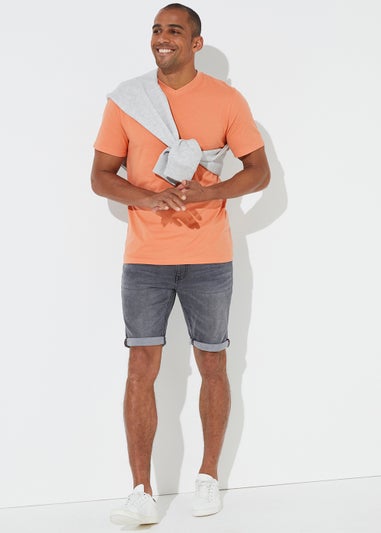 Peach Essential V-Neck T-Shirt