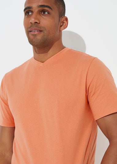Peach Essential V-Neck T-Shirt
