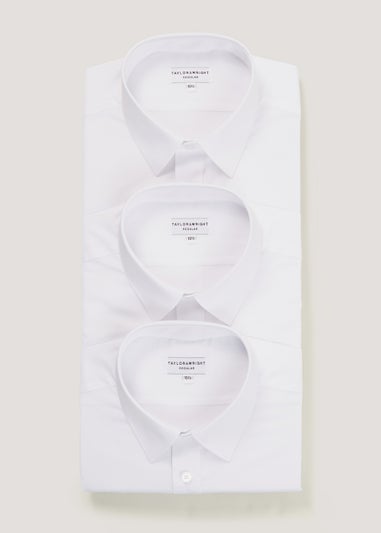 Taylor & Wright 3 Pack White Easy Care Regular Fit Shirts