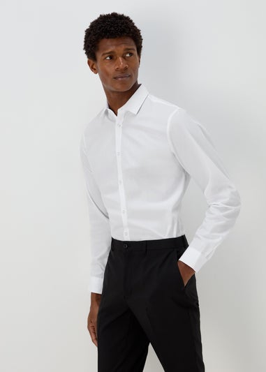 Taylor & Wright 3 Pack White Easy Care Slim Fit Shirts