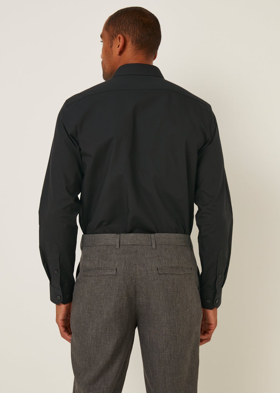 Taylor & Wright Black Easy Care Regular Fit Shirt