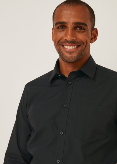 Taylor & Wright Black Easy Care Regular Fit Shirt