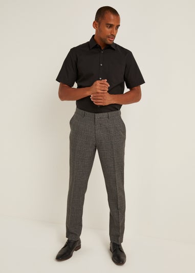 Taylor & Wright Black Easy Care Regular Fit Short Sleeve Shirt