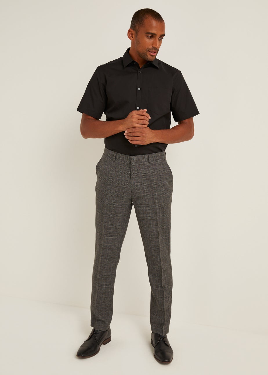 Taylor & Wright Black Easy Care Regular Fit Short Sleeve Shirt