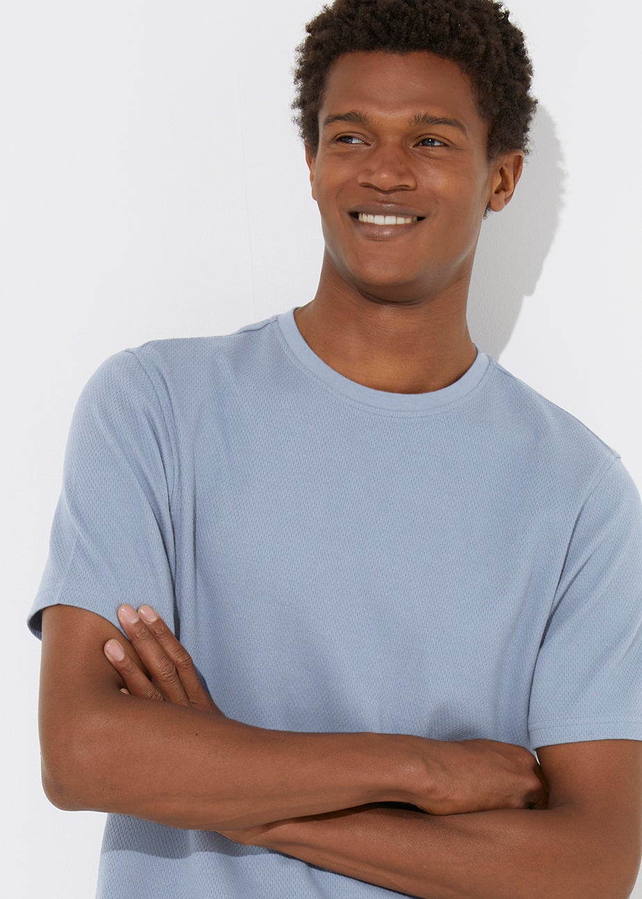 Navy Waffle Short Pyjama Set