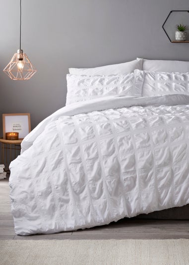 White Seersucker Duvet Cover