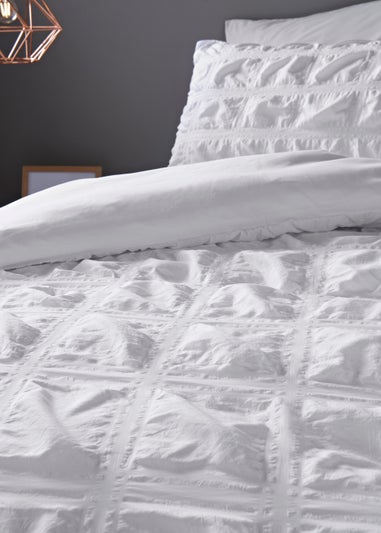 White Seersucker Duvet Cover