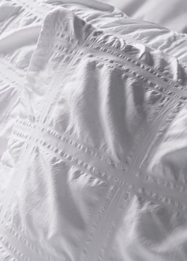 White Seersucker Duvet Cover