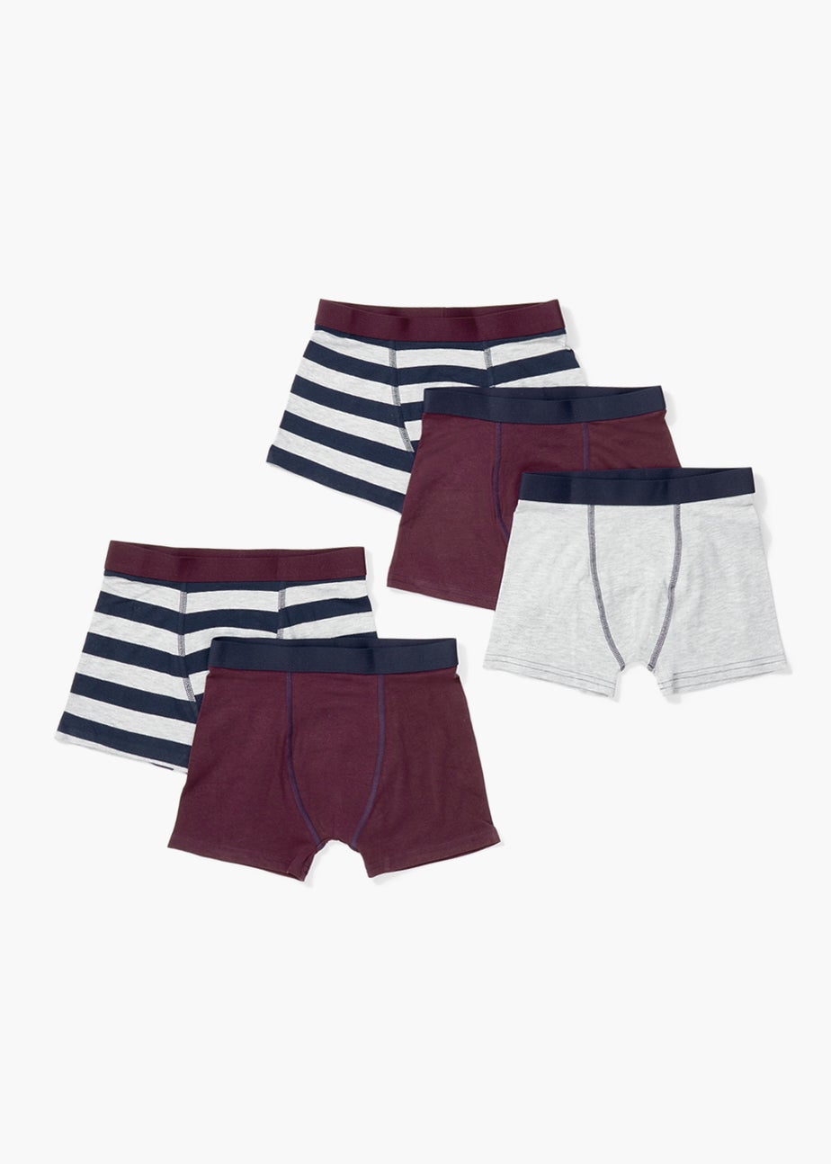 Boys 5 Pack Stripe Trunks (4-16yrs)