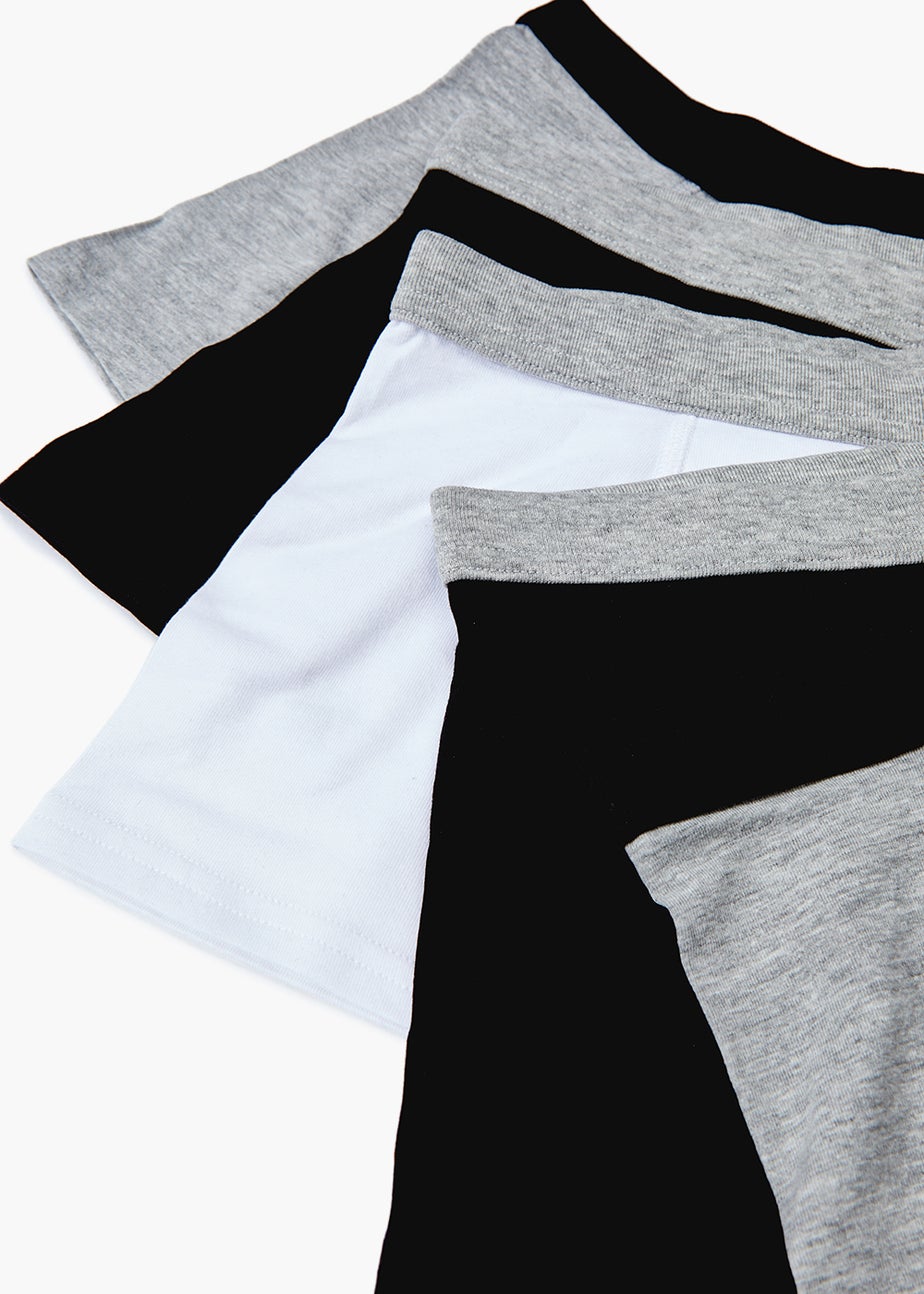 Boys 5 Pack Monochrome Trunks (4-16yrs)