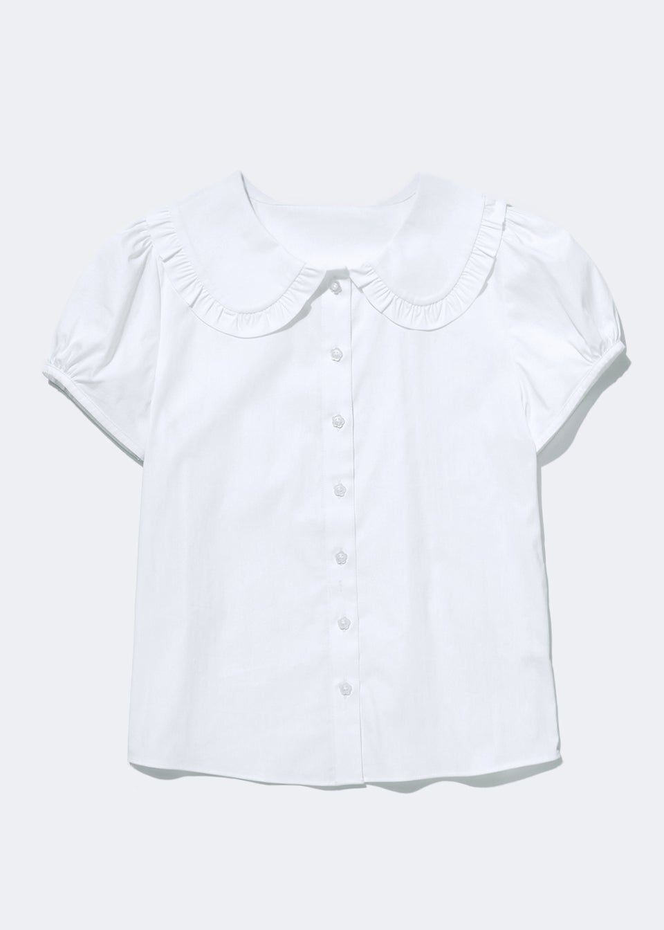 Girls White Frill Collar School Blouse (8-16yrs)