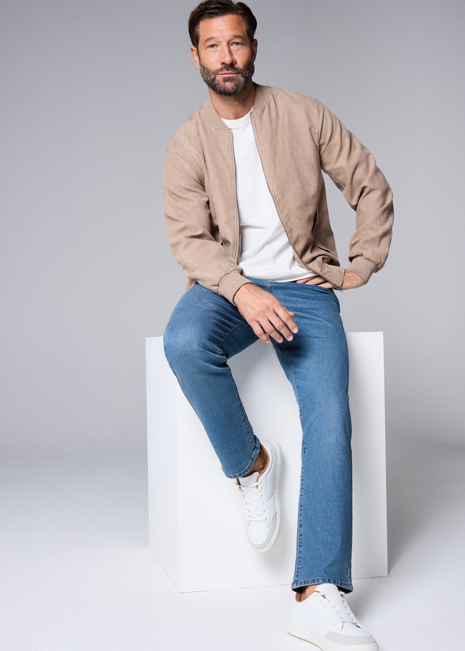 Mid Wash Stretch Slim Fit Jeans