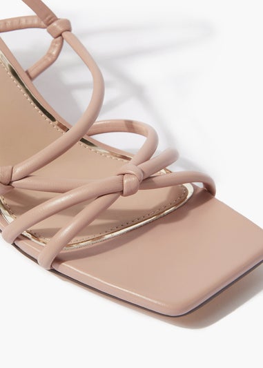Head Over Heels Nude Knotted Block Heels
