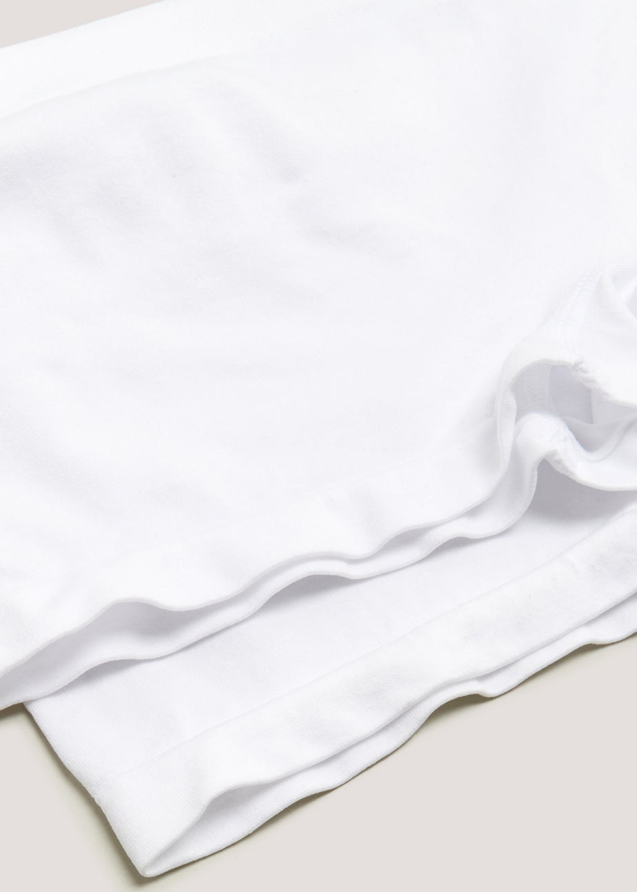 Girls 2 Pack White Seamless Boy Shorts (6-13yrs)