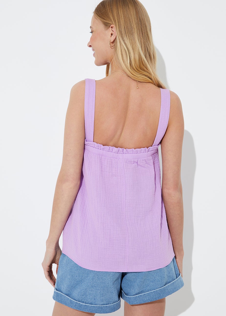 Lilac Double Cloth Cami Top