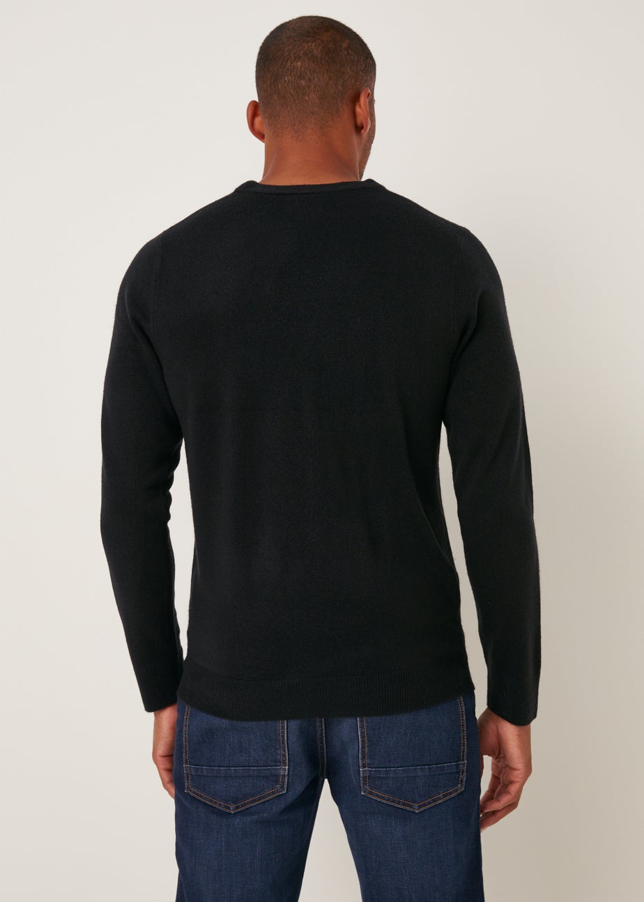 Black Soft Touch Crew Neck Jumper