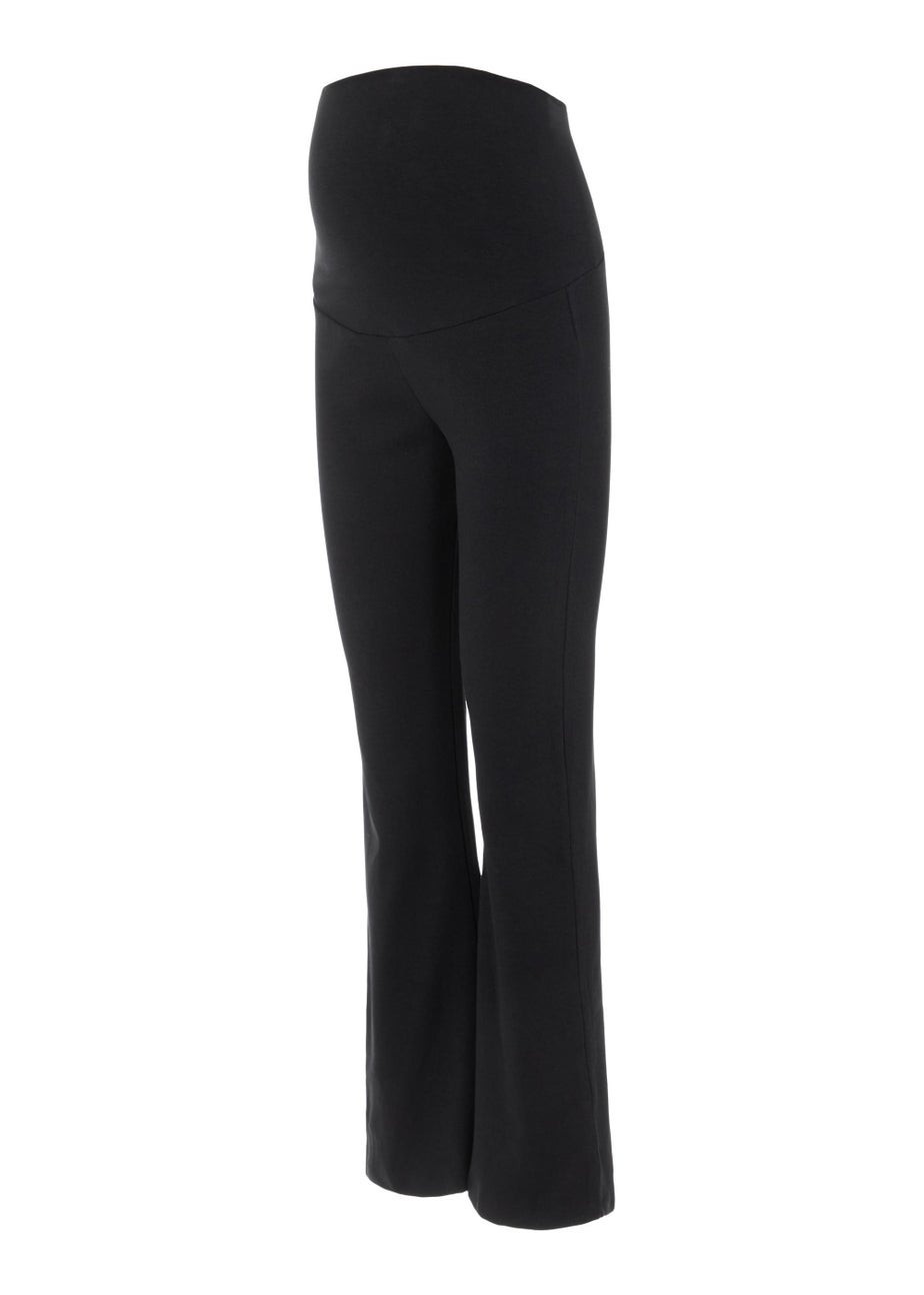 Mamalicious Maternity Black Flared Leggings