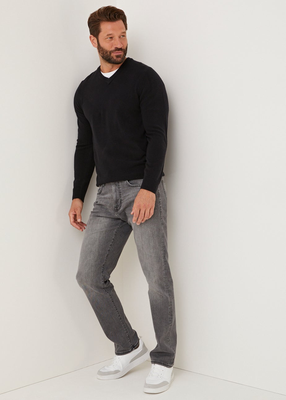 Black Soft Touch V-Neck Jumper