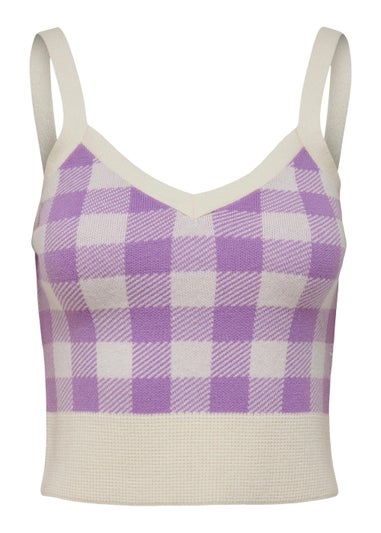 JDY Lilac Jacquard Vest Top