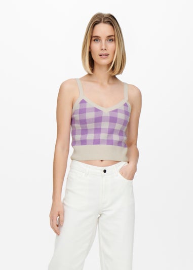 JDY Lilac Jacquard Vest Top