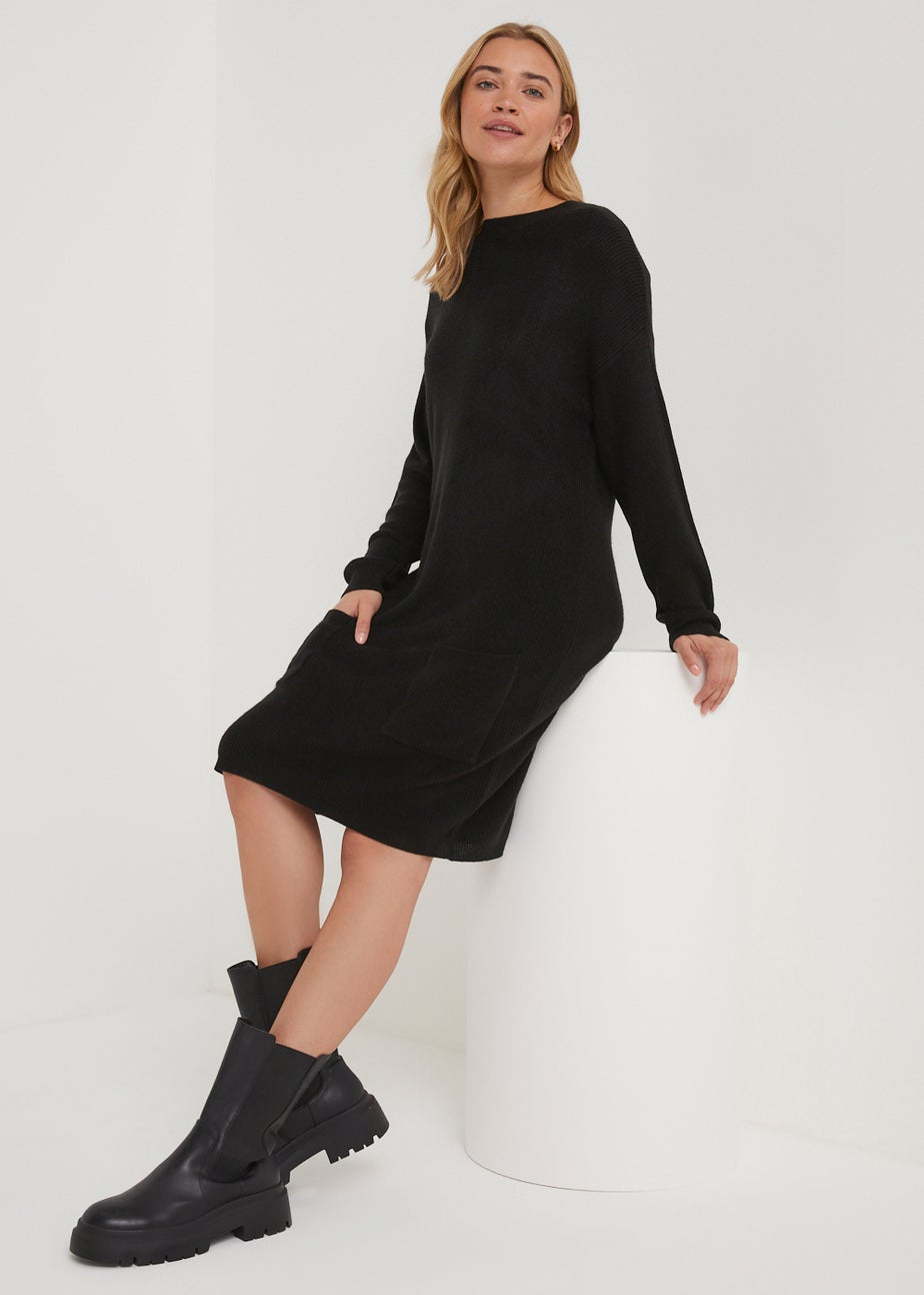 Black Super Soft Tunic Dress