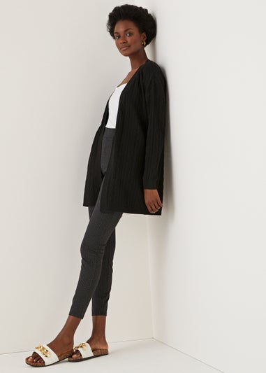 Black Baby Cable Knit Cardigan