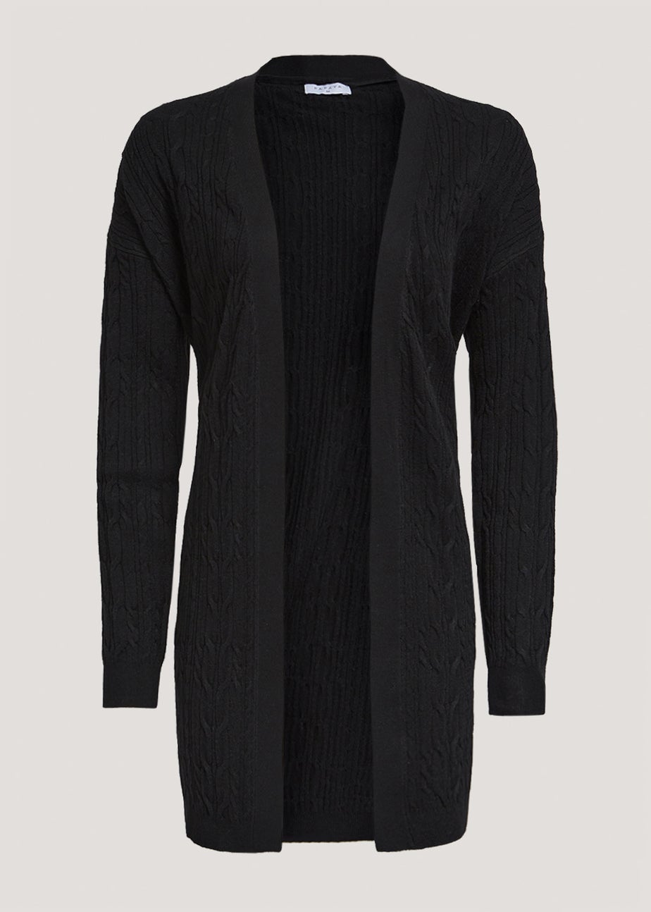 Black Baby Cable Knit Cardigan