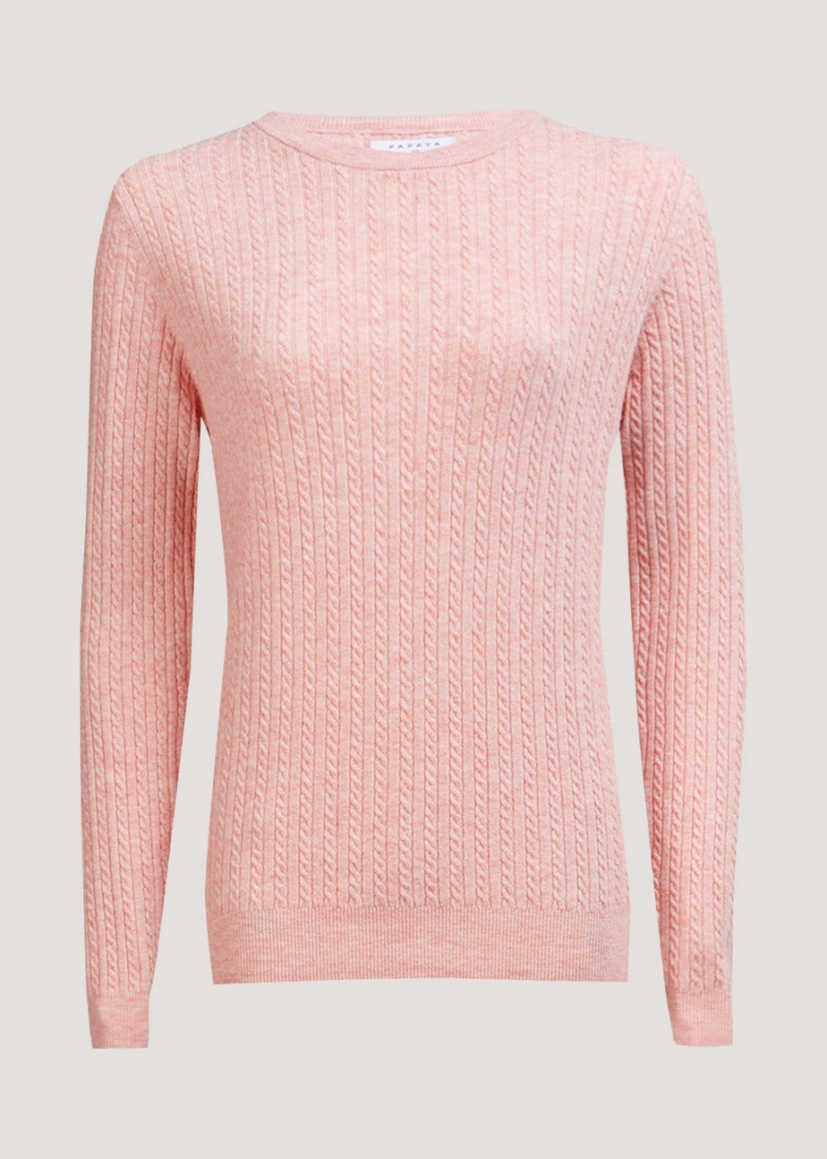 Pink Baby Cable Knit Jumper