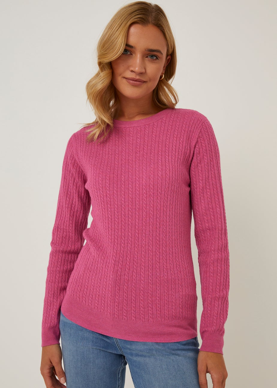 Pink Baby Cable Knit Jumper Matalan