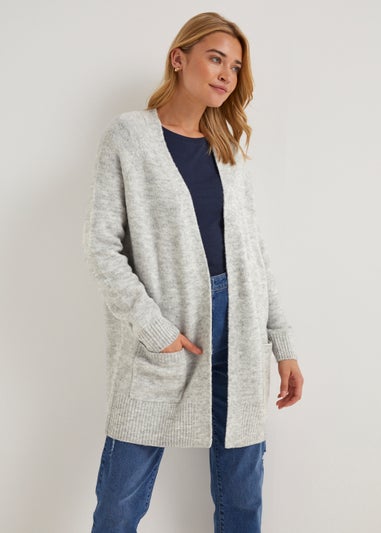 Grey Marl Longline Cardigan